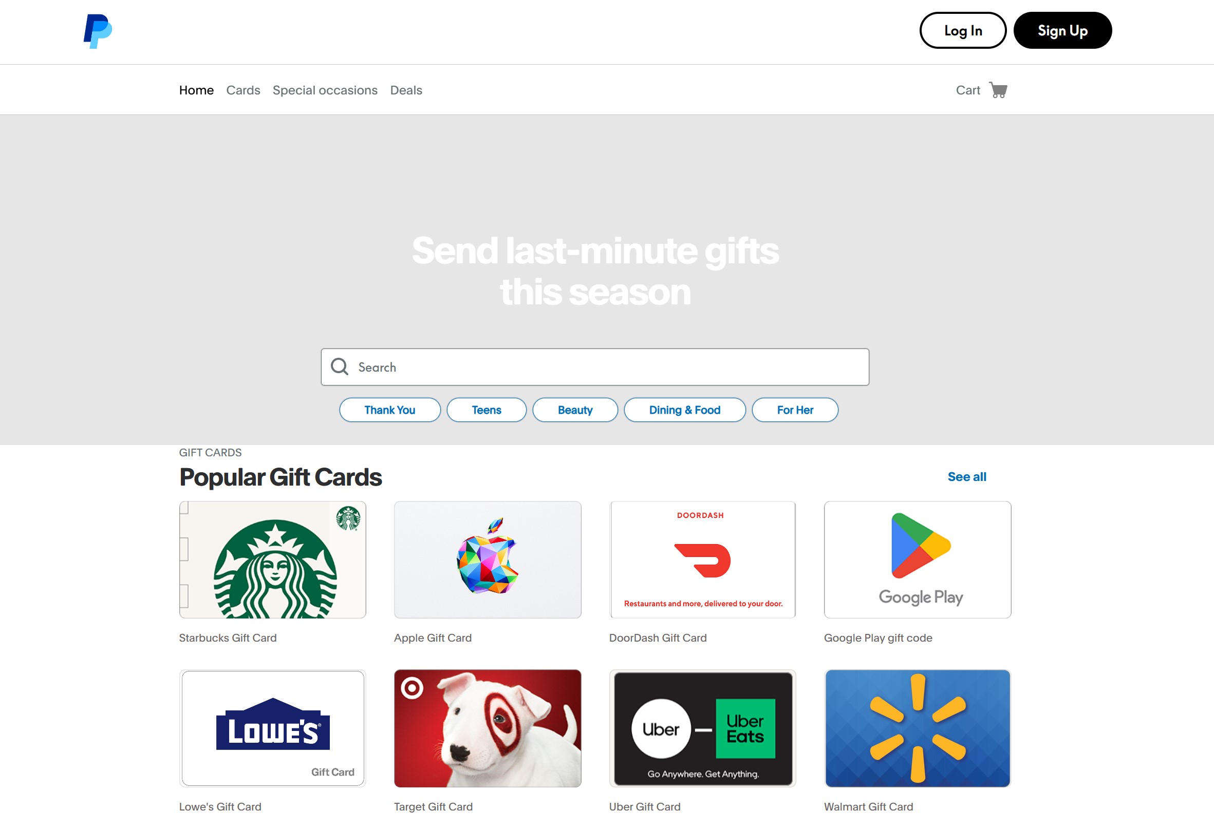 paypal gift cards balance check